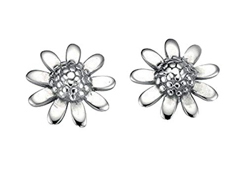 Elements, arete de plata con diseño de flor