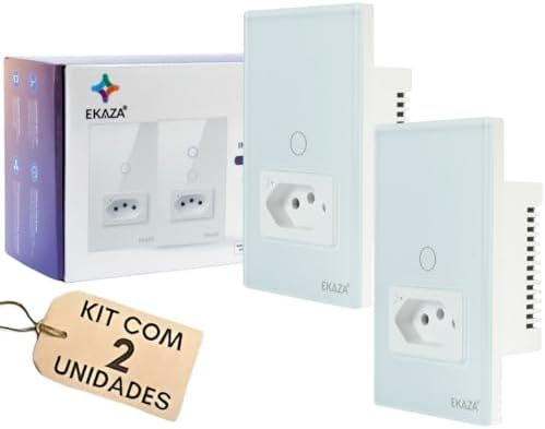 EKAZA Kit de 2 Interruptor Inteligente Touch com Tomada 20A Wi-Fi...