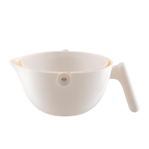 Cesta para Lavado de Verduras de Doble Capa, Cesta de Drenaje de Frutas Multiusos de Plástico, Fácil de Transportar con un Hermoso Diseño, para Cocina, Hecha de PP, ABS, 29,9 X