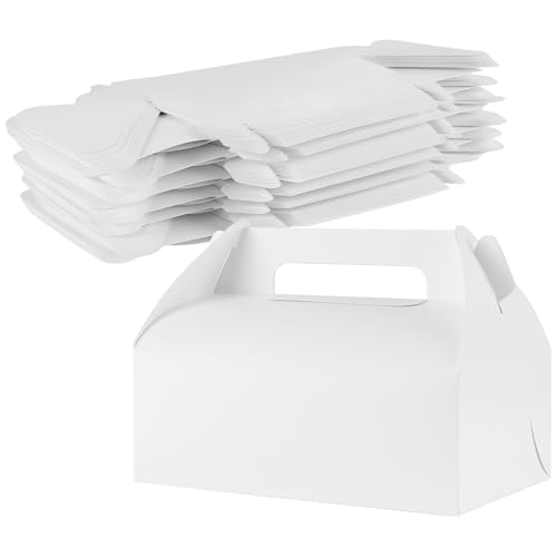Boîtes à pignon pour mariage et fêtes de famille, emballage cadeau blanc NINGWAAN en lot de 50
