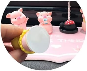 Pink Pig Toy Figures, Car Dashboard Ornament, DIY Miniature Pigs Figurines for Fairy Garden Decoration Home Decorations Cake Toppers Car Interior Ornaments Vehicle Room Decor