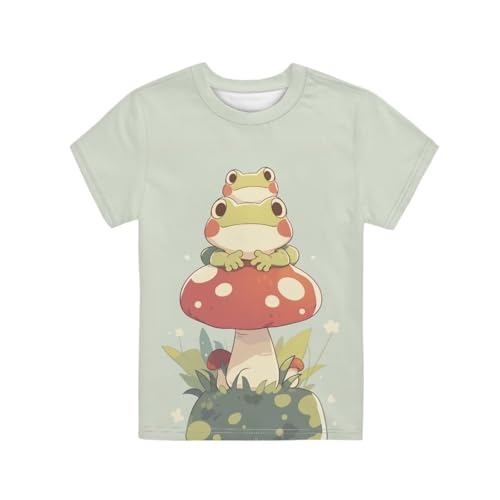 Image of WELLFLYHOM Kids Tshirts Girls Boys Short Sleeve Crewneck Tees Shirts Casual Sport Pullover Tops Size 3-16 Years