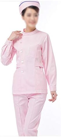 CX ECO Medical Uniform Long sleeve Nurse Suit Women's Healthcare Uniform Anti-Wrinkle Soft 3-Pocket Slim-Fit Stretch Scrub Top And Pants,S