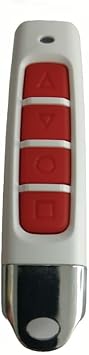 Universal Copy Remote Control Smart Home, 4 Buttons Cloning Wireless Remote Control Key Fob 433mhz for Car Garage Door Gate Skylight Arrow Red-Black Arrow, White-Red