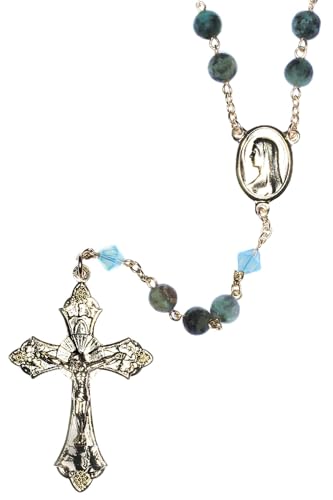 Catholic Prayer Rosary made with Gemstones and Central European Crystals - Communion, Confirmation, RCIA, Christmas, more, Gemstone, Onyx