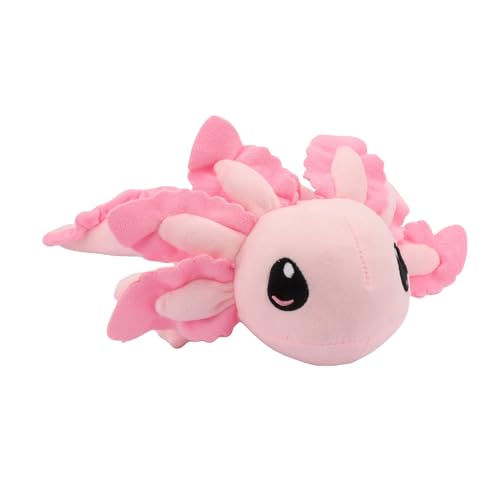 unsnurnoch Pink Realistic Axolotl Plush Toy 17.7", Adorable Soft Salamander Stuffed Animal, Ultra-Soft Hugging Plushies Pillow, Kids, Girls, Boys, Birthday Holiday Christmas