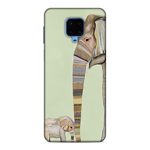 Image of Printed Mobile Back Hard Case Cover for Poco M2 Pro /Xiaomi Redmi Note 10 Lite /Xiaomi Redmi Note 9S | Elephants, Cute Baby Elephant, Traditional-2189