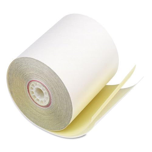212 Main C0 3 inch x 90 ft. Impact Printing Carbonless Paper Rolls White & Canary