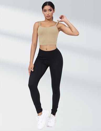 Image of LUYAA Womens Workout Sports Bras Backless Padded Yoga Tank Tops Crop Twist Low Back Cami Bra for Gym