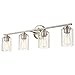 Millennium 3684-SN Transitional Four Light Vanity from None Collection in Pewter, Silver Finish, Satin Nickel