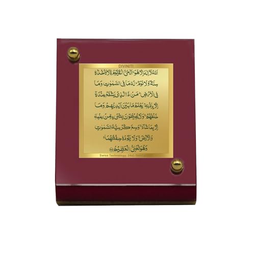 Image of DIVINITI 24K Gold Plated Religious Car Dashboard Frame | Premium God Idol Frame for Car, Home Mandir & Office Table | Spiritual Gift, Decorative Showpiece