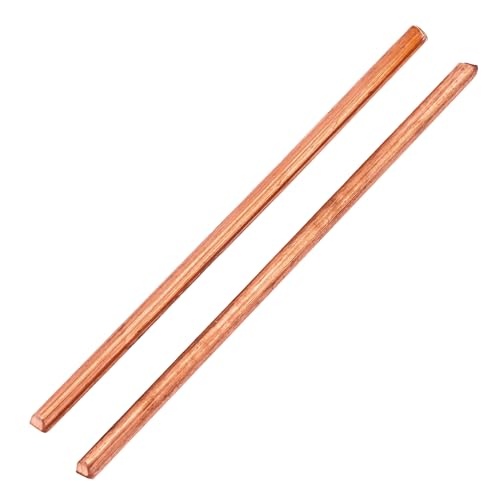 HALLMERS 2pcs 4mm x 100mm Diameter Solid Copper Pin For Knife Handles - Handmade Custom EDC Knife Making Supplies Decorative Round Tube Craft Rivet Rod Bar Stock Stud Shaft Jewellery