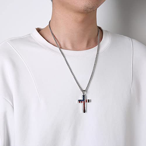 Cross Pendant Necklace For Mens Women Jewelry Religious Pendant Chain Necklace3