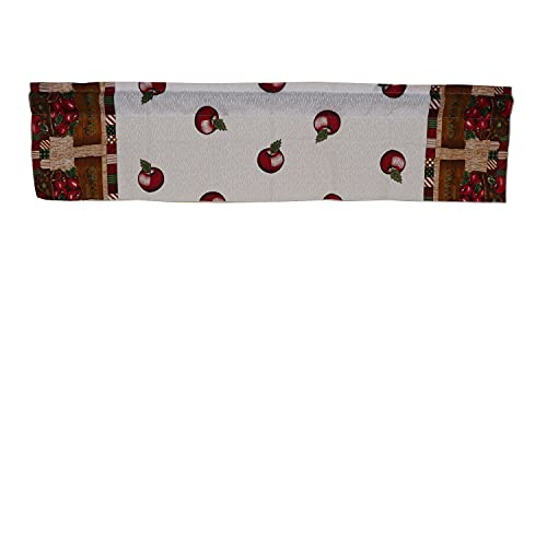 Zen Creative Designs Orchard Grown Apples Fruits Cotton Window Valance Home Décor Bedroom Nursery Kitchen Window (58
