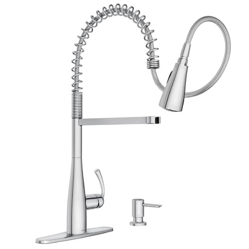Moen Essie Torneira de cozinha cromada com uma alça de arco alto, 87814