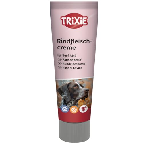 TRIXIE Rindfleischcreme – Hundecreme als Snack – großer Belohnungseffekt – ideal zur Medikamentengabe – glutenfrei – ohne Zuckerzusatz – 110 g – 31841