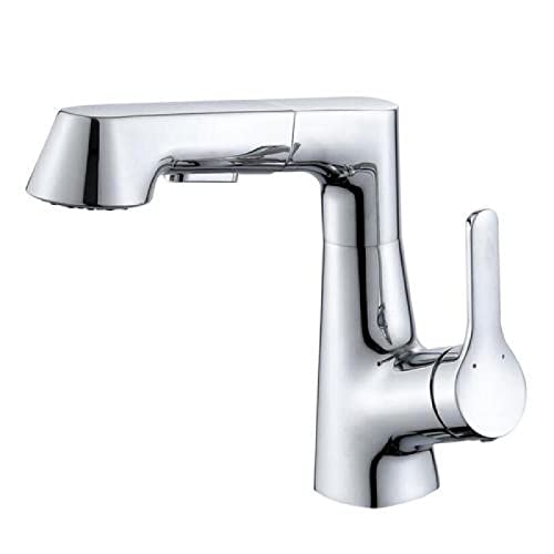 Robinet de lavabo avec douchette extractible pour le soin des cheveux au bain