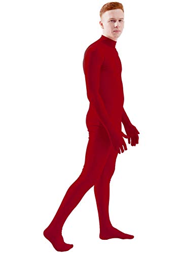 Image of Ensnovo Mens Mock Neck Full Body Unitard Spandex Zentai Suits Costumes