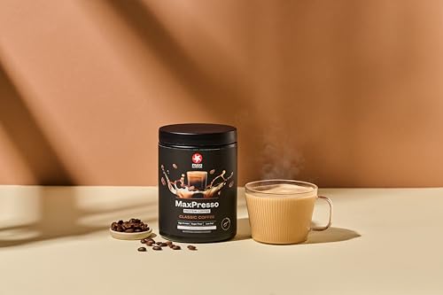 MaxiNutrition MaxPresso Coffee Classic 300g, Protein Kaffee, Whey Coffee Pulver, 21g Eiweiß pro Portion, Zuckerfrei & fettarm, Warm & kalt genießbar