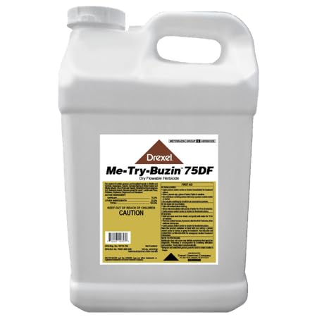 Me-Try-Buzin 75DF Dry Flowable Herbicide – Broadleaf Weed & Grass Control for Alfalfa, Potatoes, Soybeans, Sugarcane & Tomatoes – Dry Flowable Residual Weed Control – Metribuzin- 10 lb