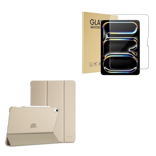 ProCase ProCase for iPad Air 13 Inch Case 2024 M2(Starlight) Bundle with 1 Pack Screen Protector