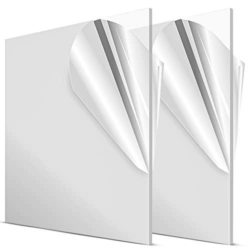 Generic ACRYLIC Sheets 2 Plexiglass Sheets 1/8 Inch Thick Clear Acrylic Sheet For Laser Cutting Cut To Size Plexi Glass Panel Acrylic Board Craft & Diy Made In Usa cover