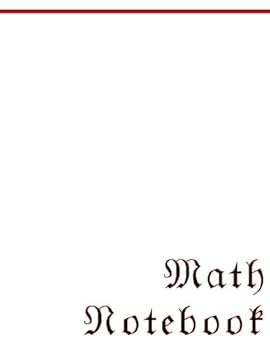 Paperback Math Notebook: Spook Book