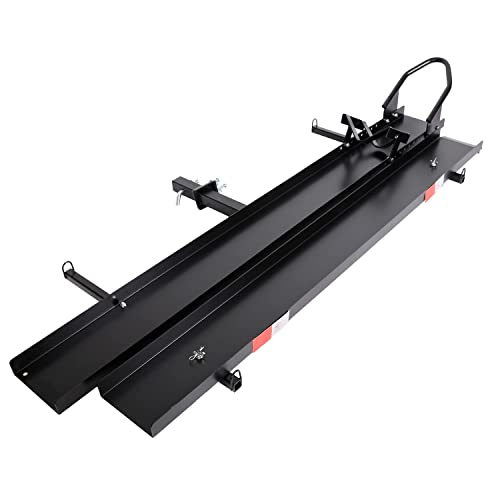 HECASA 600LB Motorcycle Carrier with Loading Ramp Heavy Duty Steel Hauler Rack Dirt Bike Rack Hitch Mount - You Will Get Multiple Packages