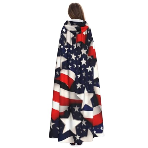 Cape à capuche médiévale drapeau américain : le costume idéal sans stress - 5