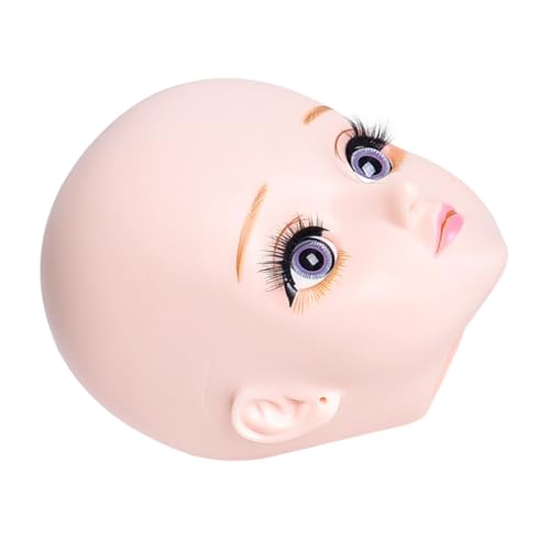 PAMINGONO まつ毛植毛練習 マネキンヘッドラッシュエクステンション まつげマネキンヘッド メイク練習用フェイスボード まつげエクステ練習器具 まつげエクステ練習ヘッド シリカゲル Beige