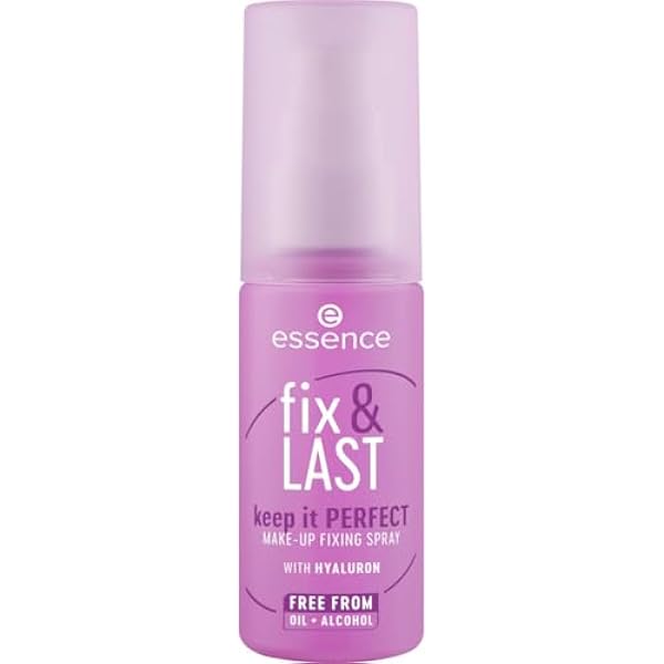 Essence Spray Utrwalający Makijaż Fix & Last Keep It Perfect Make-Up Fixing Spray, Ustalający, Naturalny, Zroszony (50Ml)