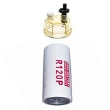 Fuel Filter R120P (30 microns) Fuel/Water Separator with Cup Compatible with Parker Racor 4120R,