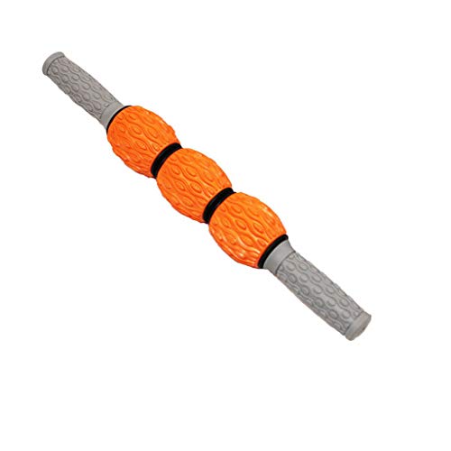 Atezch Muscle Roller,Yoga Massager Stick Roller Tissue Massage Leg Cramp Fascia Relaxation Fitness (Orange)