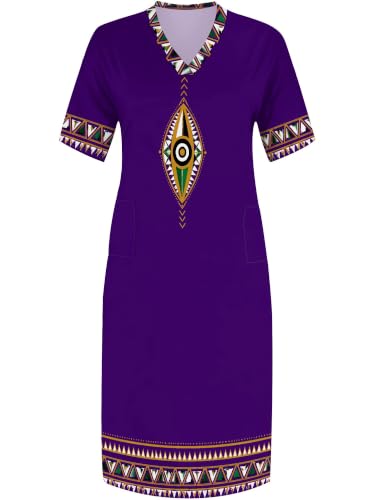 Image of PinkPatty Women's Oversize V Neck Short Sleeve Maxi Dress with Pockets