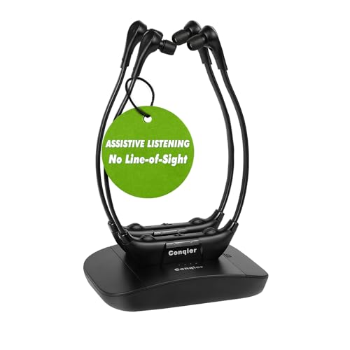 Conqier Dual Wireless TV Headphones with Range