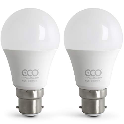 ECO 2 pin B22 Bayonet Light Bulbs, Energy Saving 11W LED, 1055 Lumens, 75W Equivalent, Frosted, Cool White Daylight (6500K), Low Heat, 15,000Hrs Lifetime. (Cool White (6500K), 2 x Pack) - Image 3