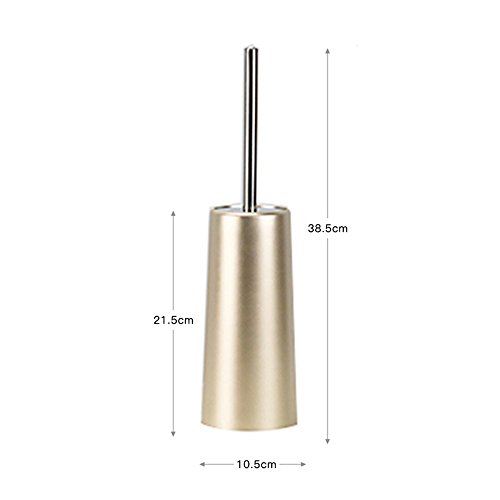 Zddab Stainless Steel Toilet Cleaning Brush Combination, Bathroom Accessories Toilet Brush Holder, Clean No Dead Ends (Color : Gold) #TOP1