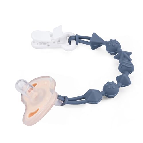 PandaEar 8er Pack Schnullerkette Silikon, Cup Catchy für Hochstuhl, Kinderwagen Spielzeug Kette Befestigung, Dinosaurier Baby Spielzeug sicherheitsgurte für Flaschen, Beißring