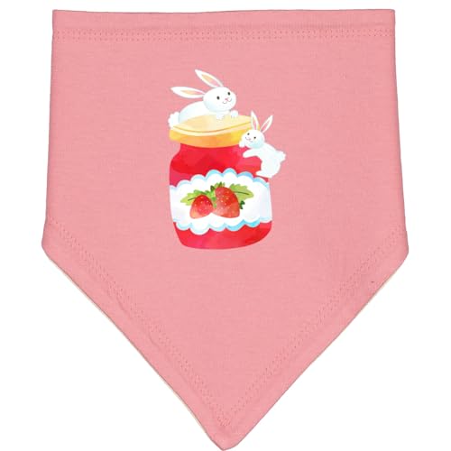 inktastic Strawberry Bunny Jam Baby Bandana Bib