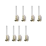 homozy 8Pcs Solar Powered LED Candle Lights with Suction Cups for Christmas Holiday Window Decor