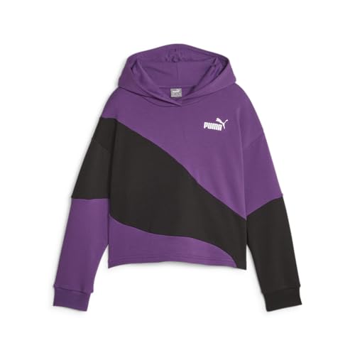 PUMA Kids Girls Power Cat Hoodie Casual Outerwear Casual - Black, Purple