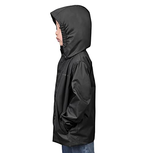 Image of YINGJIELIDE Boys Girls Waterproof Rain Jackets Kids Easy to Fold Windbreaker Lightweight Outdoor Hooded Raincoat