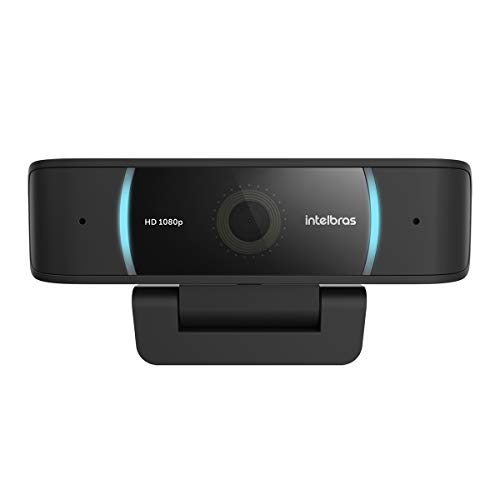Webcam Vídeo Conferência USB Full HD 1080P Intelbras CAM-1080p Preto