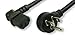 Lynn Electronics C13R515PR15A-3F Power Cord IEC 60320 C13 Right Angle to NEMA 5 SJT Jacket, 15-Amp/125-volt, Black