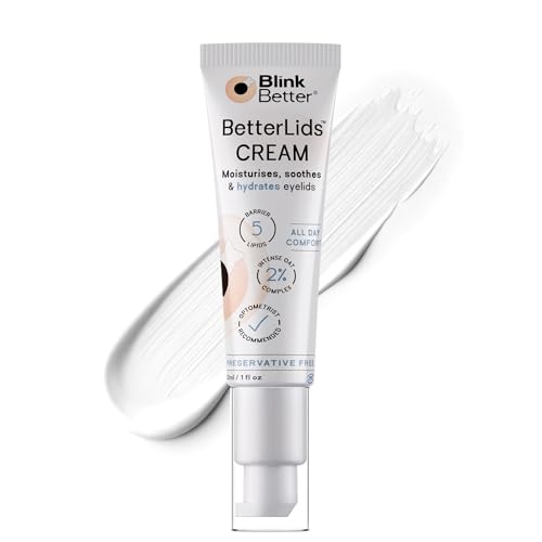 BlinkBetter® Restore Eyelid Cream – 3% Oat Extract & Ceramide Complex – Soothing Hydration & Barrier Support for Dry, Itchy, Red, Sensitive, or Flaky Skin Around the Eyes – All-Day Use – 1oz