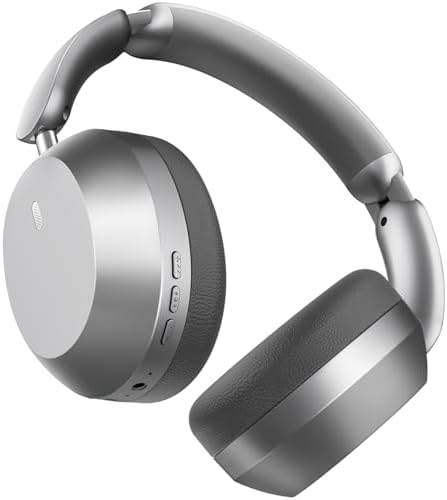 Wentronic Y04 Bluetooth Headphones Active Noise Cancelling Wireless Over Ear Headsets 48 Hours Playtime High Sound Quality Foldable Earphones with Soft Ear Cushion for Travel - Grey