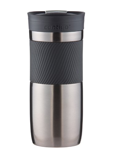 Contigo Caneca de viagem de aço inoxidável isolada a vácuo Snapseal Byron, 473 ml, bronze