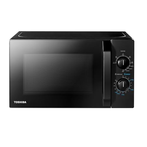 Toshiba MW2-MG20PE(BK) Mikrowellenherd 700 W mit knuspriger Grill- & Kombigarfunktion 5 Leistungsstufen 1000 W Grillleistung Schwarz
