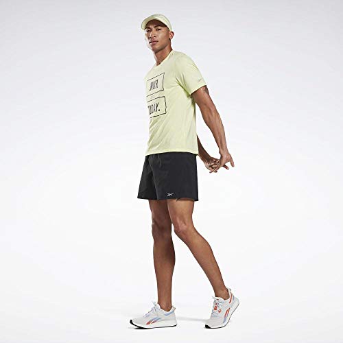 Image of Reebok Men's Printed Slim fit T-Shirt (FJ3961 S Lemon Glow Small