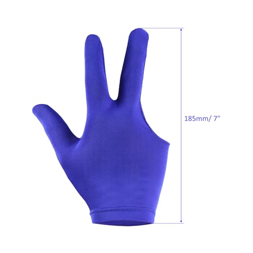 M METERXITY 8 Pack 3 Fingers Pool Gloves, Pool Gloves Billiards Left Right Hand, Anti Wrinkle - Image 3